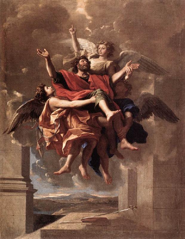 Nicolas Poussin The Ecstasy of St Paul Spain oil painting art